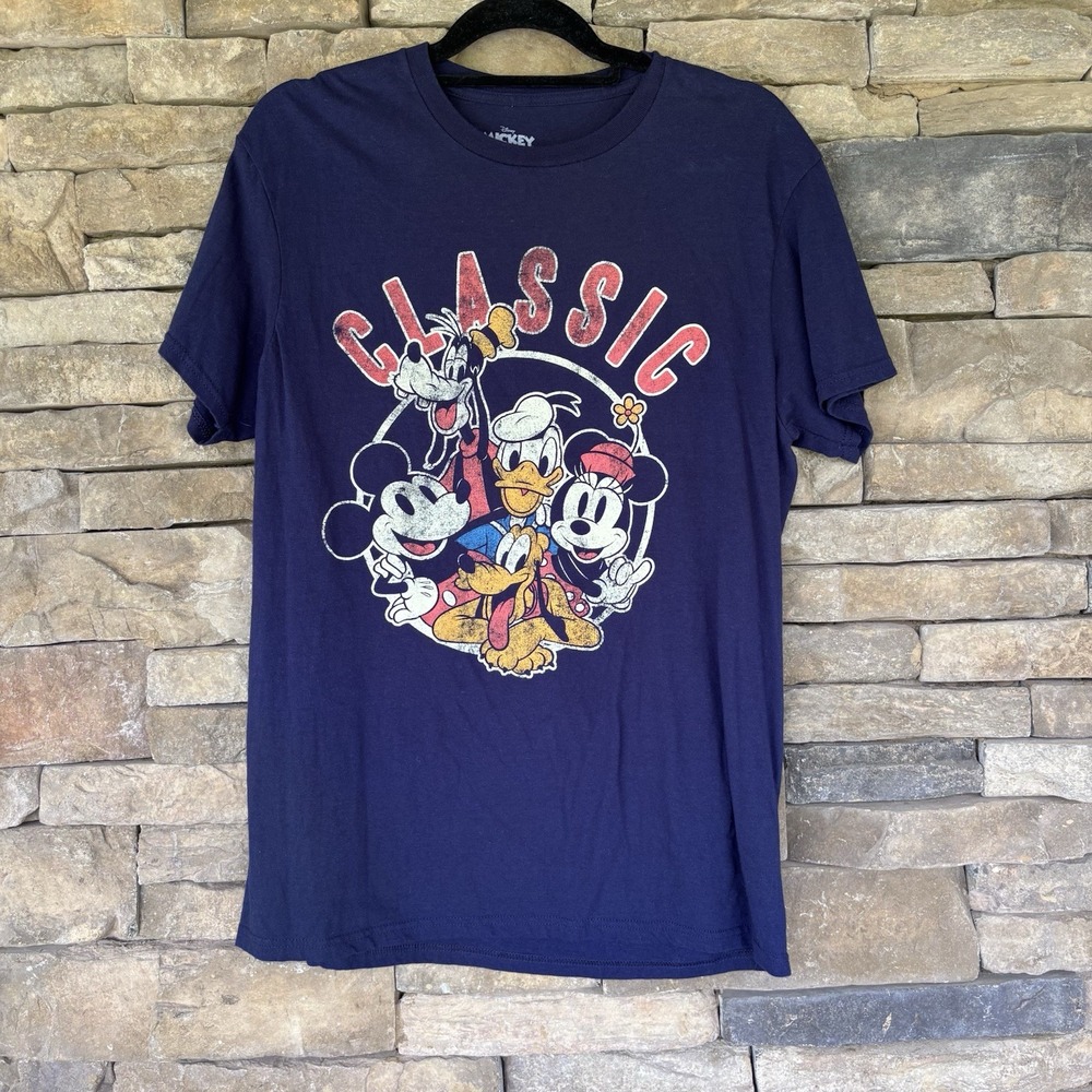 Men's Disney Mickey Mouse &‎ Friends Classic Navy Graphic T-Shirt Large